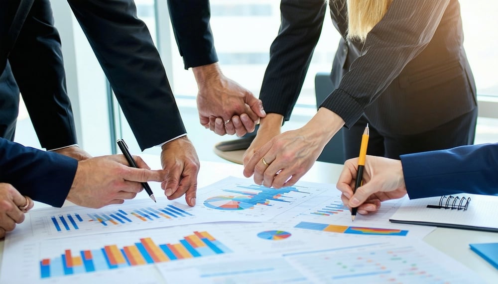 Business consultants discussing strategic plans